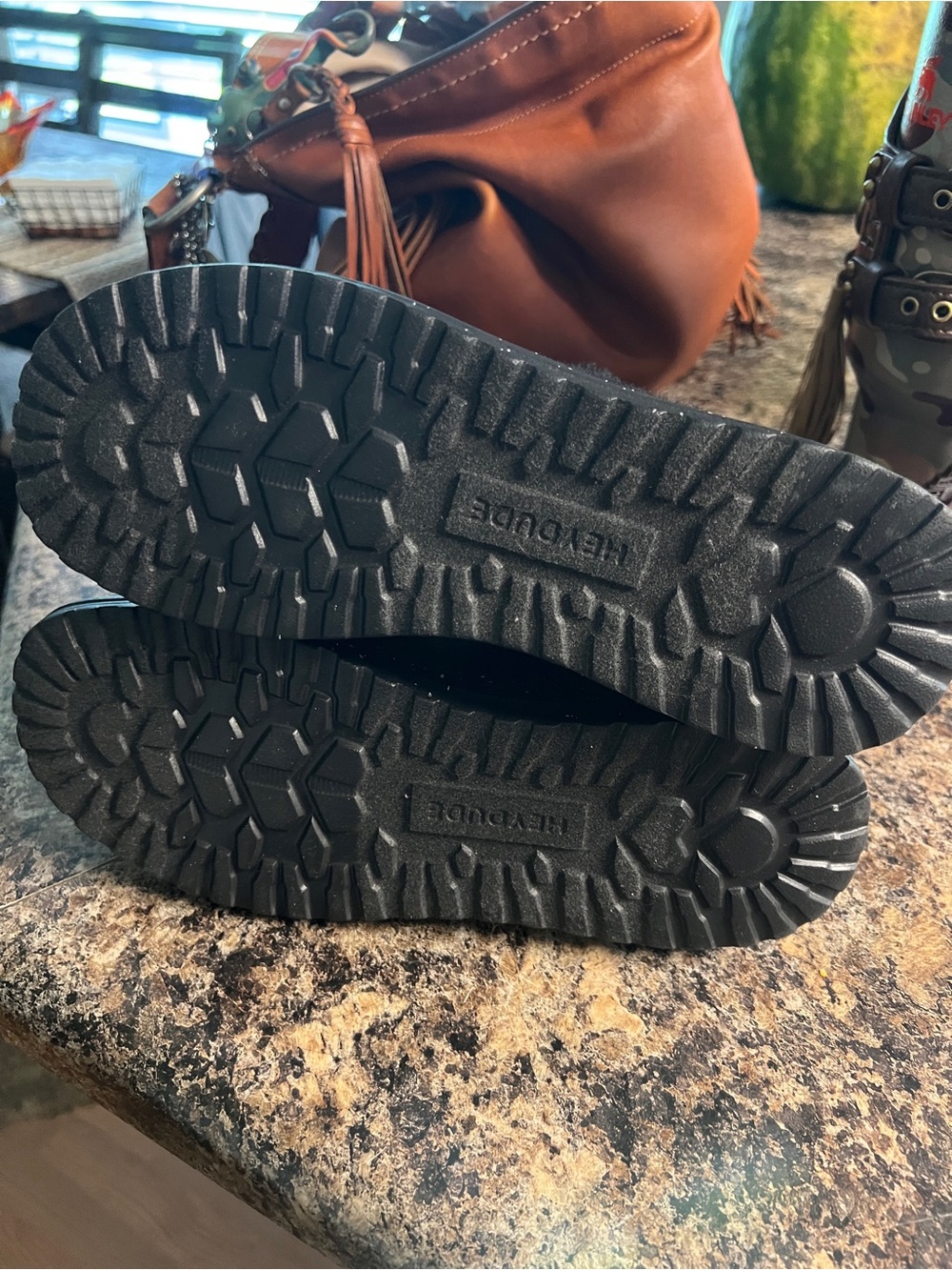 HEY DUDE Denny Faux-Fur Black boots - Picture 6 of 6